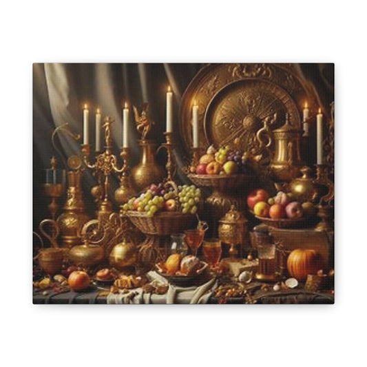 Banquet sur la table d'or