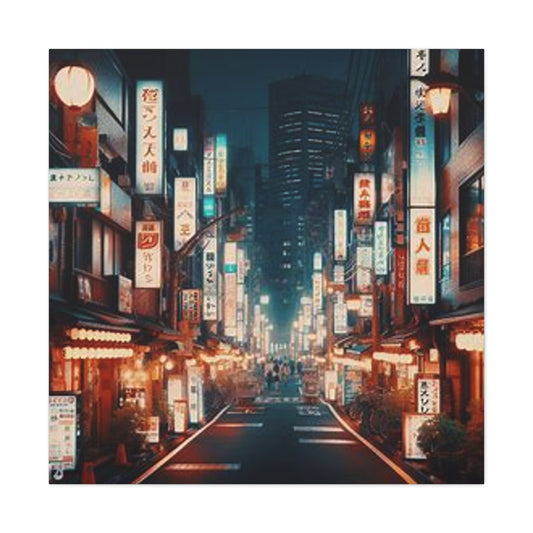 Soirée dans la rue des restaurants à Tokyo